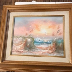 Beautiful seascape canvas pictures signed M Harry